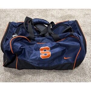 Nike Syracuse Univ Orange&Navy Duffle Bag Travel Carry Sport W/ Shoulder Strap